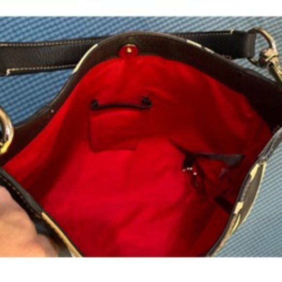 Vintage Dooney & Bourke Giraffe Hobo Handbag Purse - Picture 12 of 13